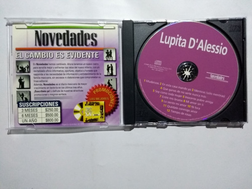 Lupita D'alessio Exitos Cd Promo Novedades Impecable (Usado)