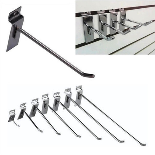Pack 3 Ganchos Exhibidores De 15cm. Tabla Ranurada De Tienda