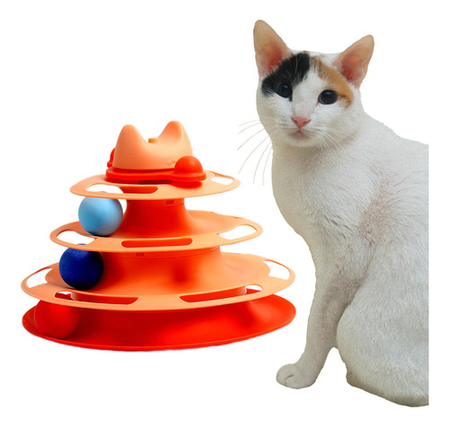 Rodillo De Juguete Atractivo Con Bolas De Colores Para Gatos