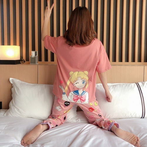 Mujer Pijamas 0527 Sailor Moon Ropa De Dormir Conjunto Para