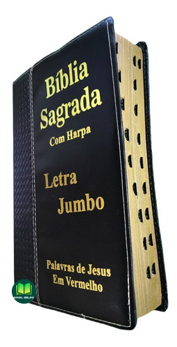 Imagem 1 de 7 de Biblia Jumbo Letra Extra Gigante E Harpa Corrigida
