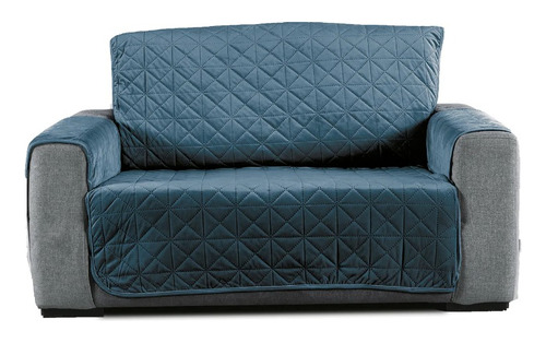 Protector De Sala Loveseat Azul/ Gris 2 Plazas Vianney