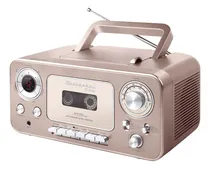 Comprar Reproductor De Cd Estéreo Portátil Con Bluetooth, Radio Estéreo Am\u002Ffm Y Reproductor De Casete\u002Fgrabadora (rosa Y Dorado)