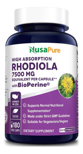 Suplementos Rhodiola Rosea 4800mg - Unidad a $1088