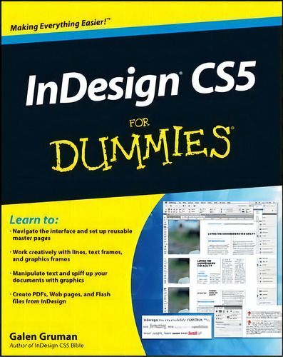 Indesign Cs5 For Dummies, De Galen Gruman. Editorial John Wiley & Sons Inc, Tapa Blanda En Inglés