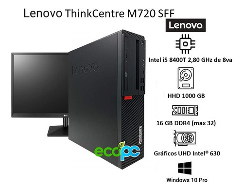 Lenovo Pc M720s I5 8° Ram 16gb 256 Ssd M.2 / 20.0  LG