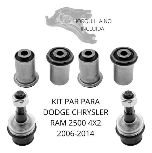 Kit Bujes Y Par Rotulas Para Dodge Ram 2500 4x2 2006-2014