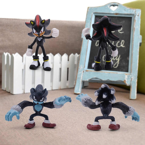 Set Con 6 Muñecos De Colección De Sonic