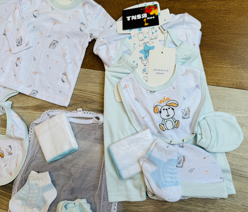 Ajuar Primera Muda Set X9 Piezas Algodón Para Bebe