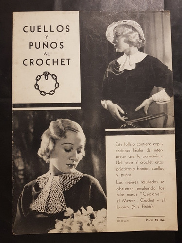 Revista Antigua. Cuellos Y Puños Al Crochet. 51n 230