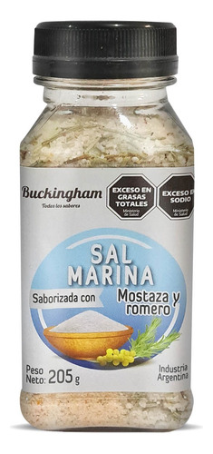 Sal Marina Mostaza Y Romero Gastronomica Buckingham X 205gr