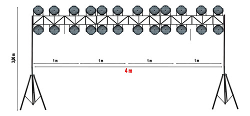 Pedestal Tripé P/iluminação Dj Model C/treliças-4m X 3m !