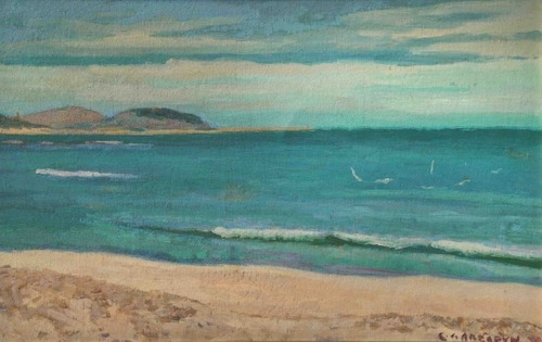 Carmelo De Arzadun - Playa - Lámina 45x30 Cm.