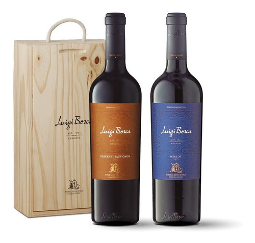 Vinos Luigi Bosca Cabernet Sauvignon Y Merlot Cofre Madera
