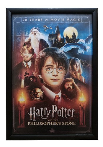 Harry Potter Y La Piedra Filosofal , Póster Enmarcado 50 X 3