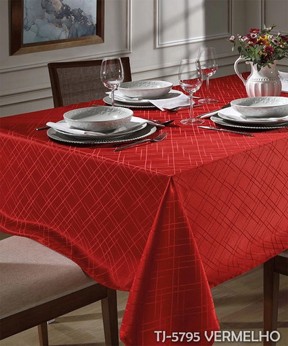 Toalha Mesa Retangular Jacquard Requinte Ii- 8 Lugares Cor Variado Variado Tamanho 1,60 X 2,40