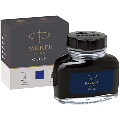 Pluma Estilográfica Parker Con Tinta Quink Azul, 57 Ml