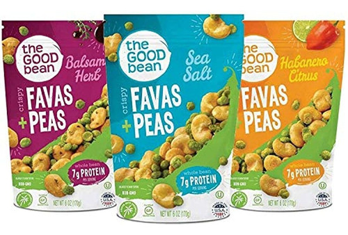 The Good Bean Crispy Favas Plus Peas Paquete Variado