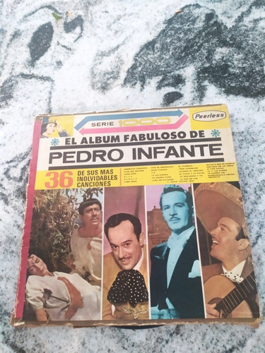 Disco Triple  Acetato De El Album Fabuloso De  Pedro Infante