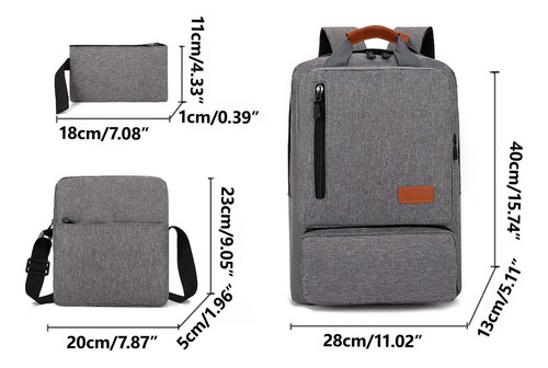 Set De Mochila Casual X De Tres Piezas, Gran Capacidad, Para