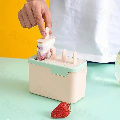 4 Piezas Reutilizables De Molde Casero Para Paletas Heladas