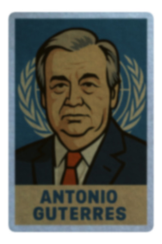 Parche Felpa De Coleccion 10cm Antonio Guterres Modelo 02 Historia Y Politica Internacional Antonio Guterres Modelo 02