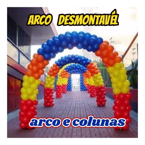 Imagem 1 de 10 de Arco Desmontável 01+2 Adaptador Tecido Balões Flores+brinde