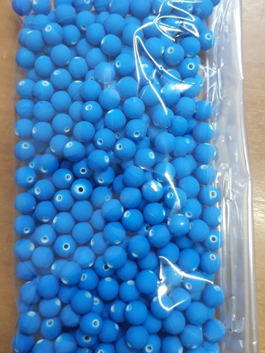 Bola Emborrachada 8mm Azul 100grs Com 360pçs P/ Terços