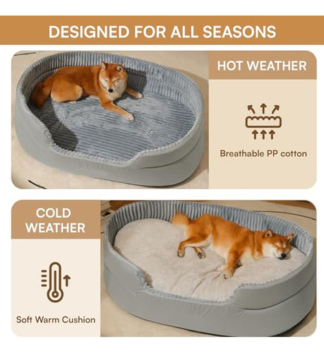 Cama Para Perro Cálida Y Lavable, Soporte De Espuma, Extraíb
