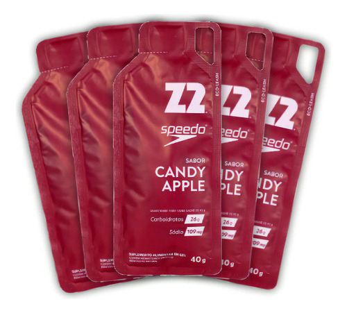 Z2 Energy Gel Speedo Sabor Candy Apple 5 Sachês 40g