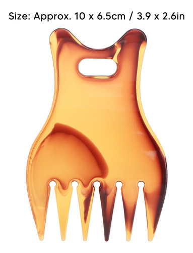 Peine Con Textura De Dientes Anchos, 3 Piezas