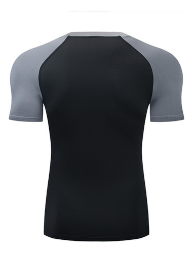 Playera Deportiva Hombre Elástico Transpirable Manga Corta