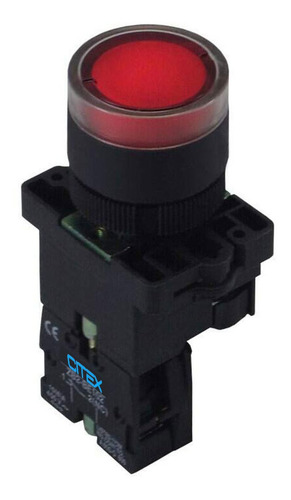 Lay5-ew3461 220v Vermelho Botão De Comando Iluminado