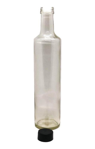 Botella Vidrio Aceite Vinagre Tapa Inserto Redonda 500 X12