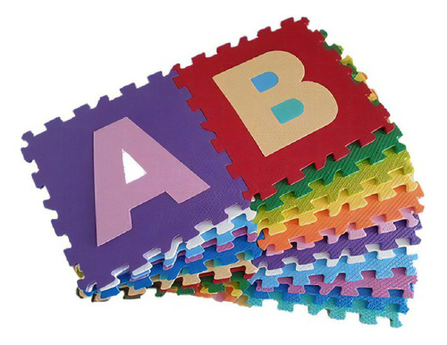 Tapete Educativo Eva 26 Peças Letras Encaixáveis 31x31cm