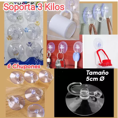  BEADNOVA Ventosas para vidrio de 2.5 pulgadas, ventosas de  ventana con ganchos para el hogar, cocina, baño (12 unidades) : Hogar y  Cocina