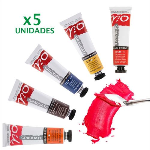 5 Oleos Graduate Daler Rowney Pomo 38ml Colores Inglaterra