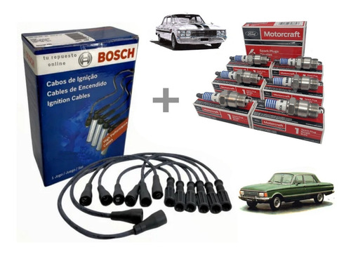 Juego De Cables Bosch + Bujias Ford Falcon Motor 188 Y 221.