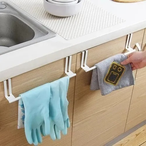 Imagen 3 de 9 de Soporte Colgador Para Toallas Y Paños De Cocina Métalico