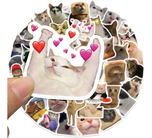 Gato Gatitos - Set De 50 Stickers / Calcomanias / Pegatinas