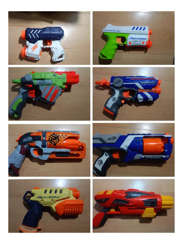 Colección De Pistolas Y Accesorios Nerf 