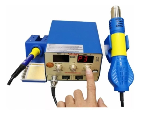 Imagem 2 de 2 de Estação De Retrabalho Ar Solda Yaxun 886d+ Usb 220v