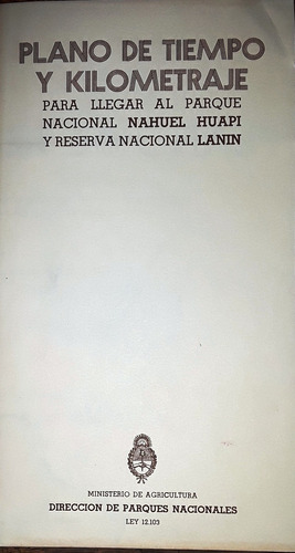 Plano De Tiempo Y Km Bs As A Bariloche 1940 Desplegable