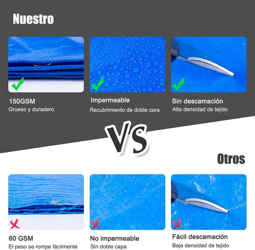 Lona Carpa Multiusos Impermeable Carga 6x8 Metros