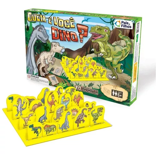 Jogo Quem É Você Dino ? Cara Cara Dinossauros Pais & Filhos