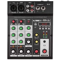 Comprar Mixer Consola 4 Canales Interfase Usb Bluetooth Efecto Phant