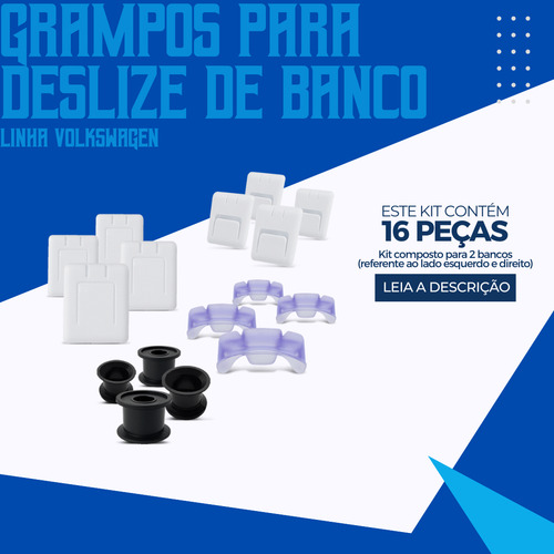 Kit Deslize Trava Trilho Banco Gol Saveiro Voyage G5 G6 G7