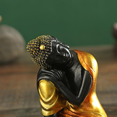 Estatua De Buda Para Dormir Indio, Pequeña Figura Serena,