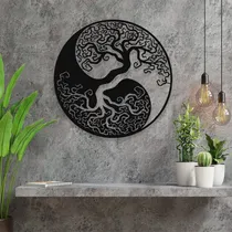 Comprar Cuadro - Árbol De La Vida - Yin Yang - Mdf Calado - 40x40cm