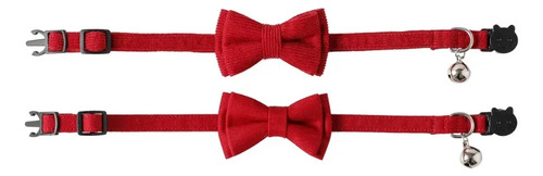 Bonita Pajarita Roja, Accesorios Ajustables Para Gatitos